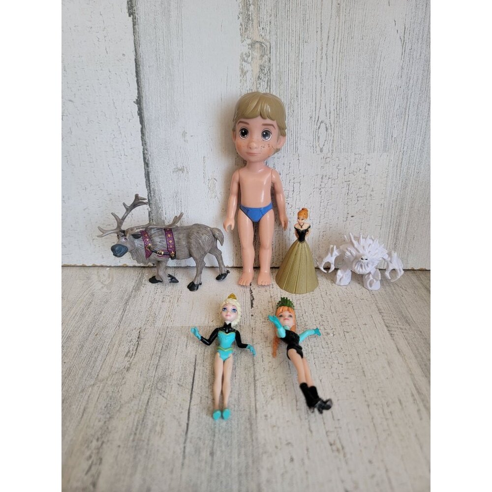 Frozen Kristoff young Anna Elsa princess sven set toy figure